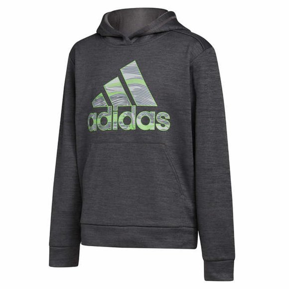 adidas boys youth fleece tech hoodie Gray - Picture 4 of 5